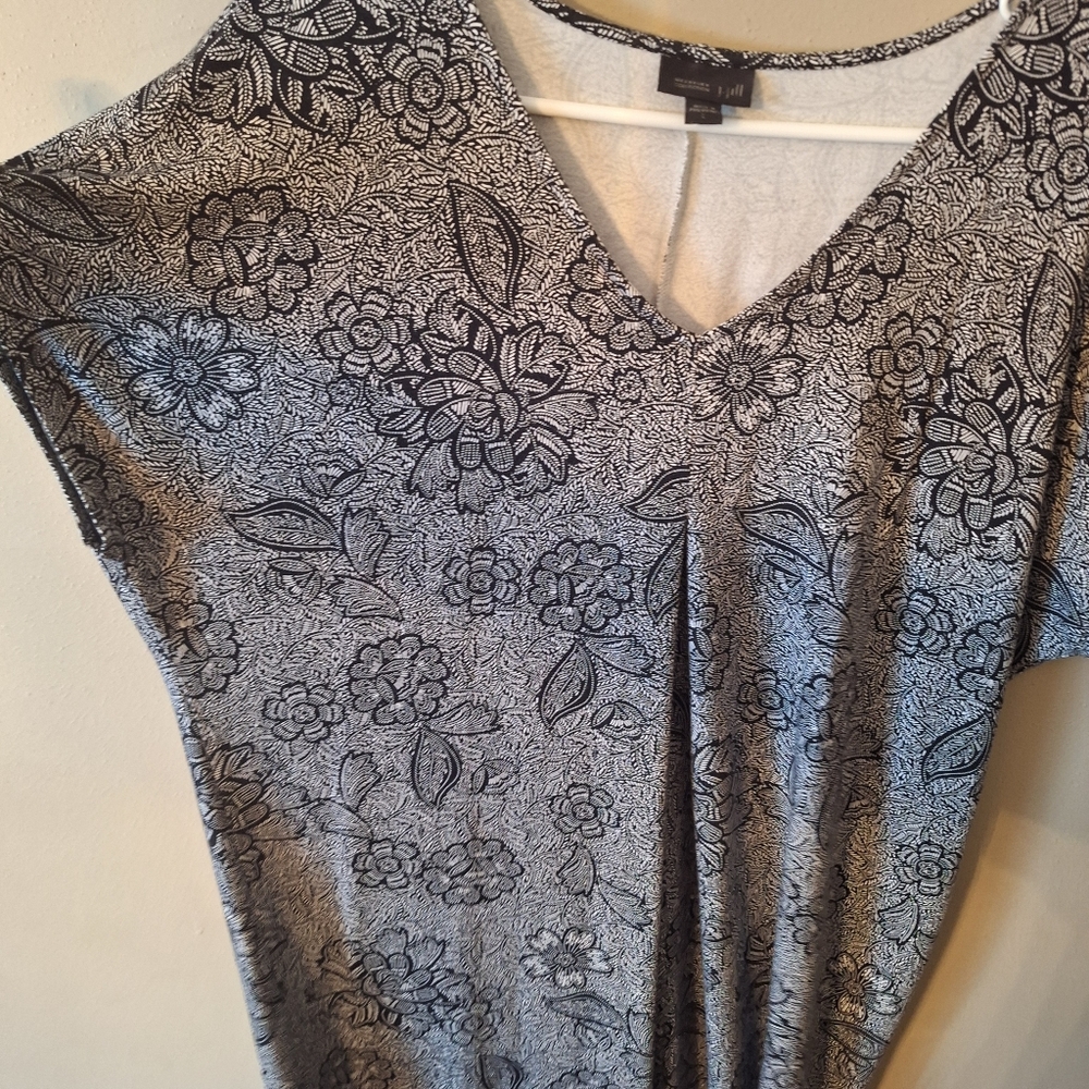 J Jill Wearever Collection Floral Dress Slinky Boho Lightweight Sz Large - Picture 9 of 15